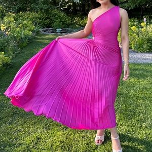 Asymmetrical pleated dress